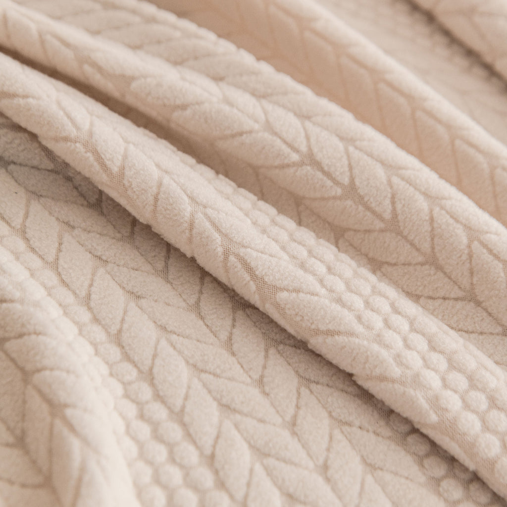 High Stretch Wheat Ear Embossed Textured Couch Slipcover, Water Repellent Sofa Cover
