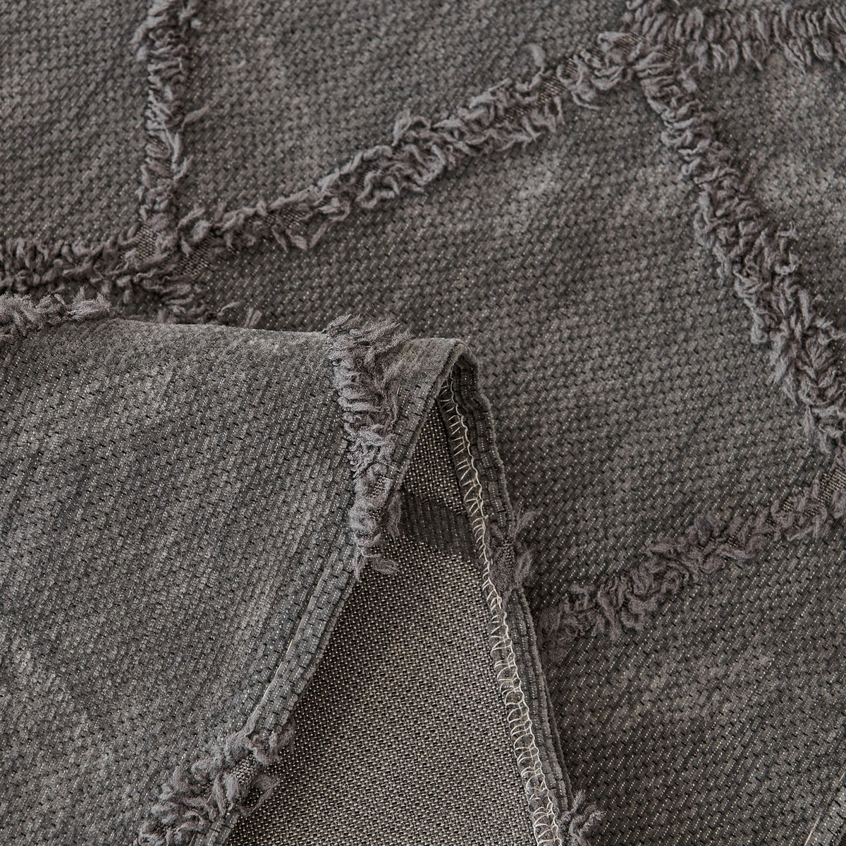 Soft Chenille Sofa Throw Cover, Raised Geometric Texture Furniture Protector Blanket