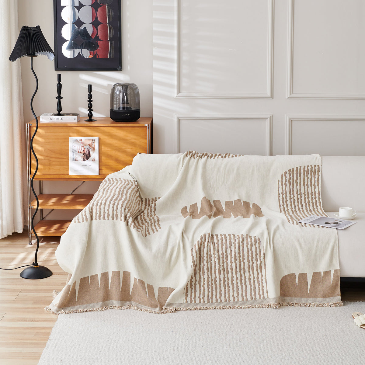 Soft Cozy Chenille Sofa Throw Blanket and Sectional Seat Covers, Scratch Resistant Sofa Couch Covers