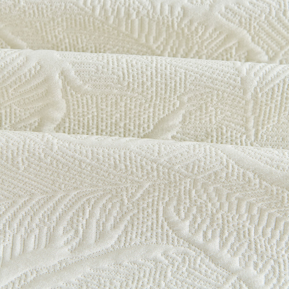 Embossed Leaf Pattern Sofa Cover Blanket for Couch, Soft Cooling Textured Couch Cover
