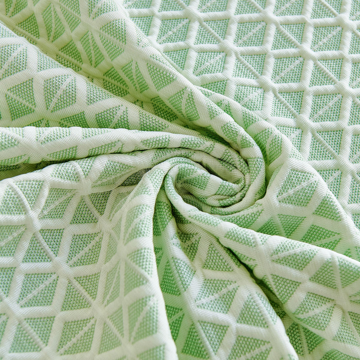 Fresh Geometric Sofa Throw Cover, Modern Textured Breathable Couch Protector Blanket