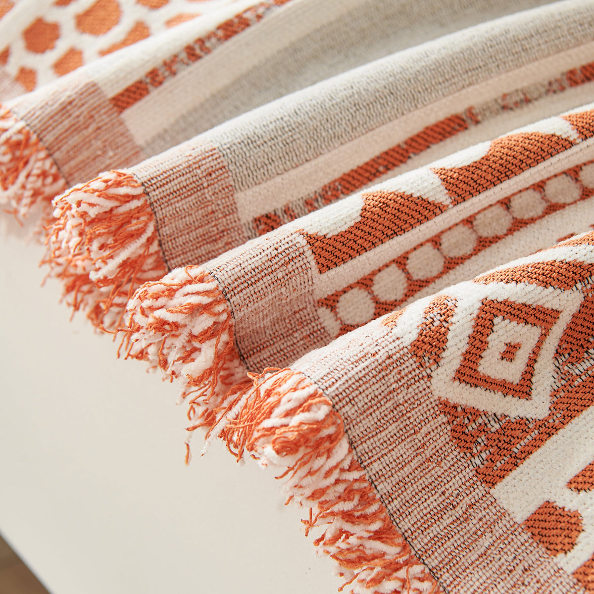 Chenille Sofa Cover Throw Blanket, Boho Geometric Scratch Proof Couch Protector