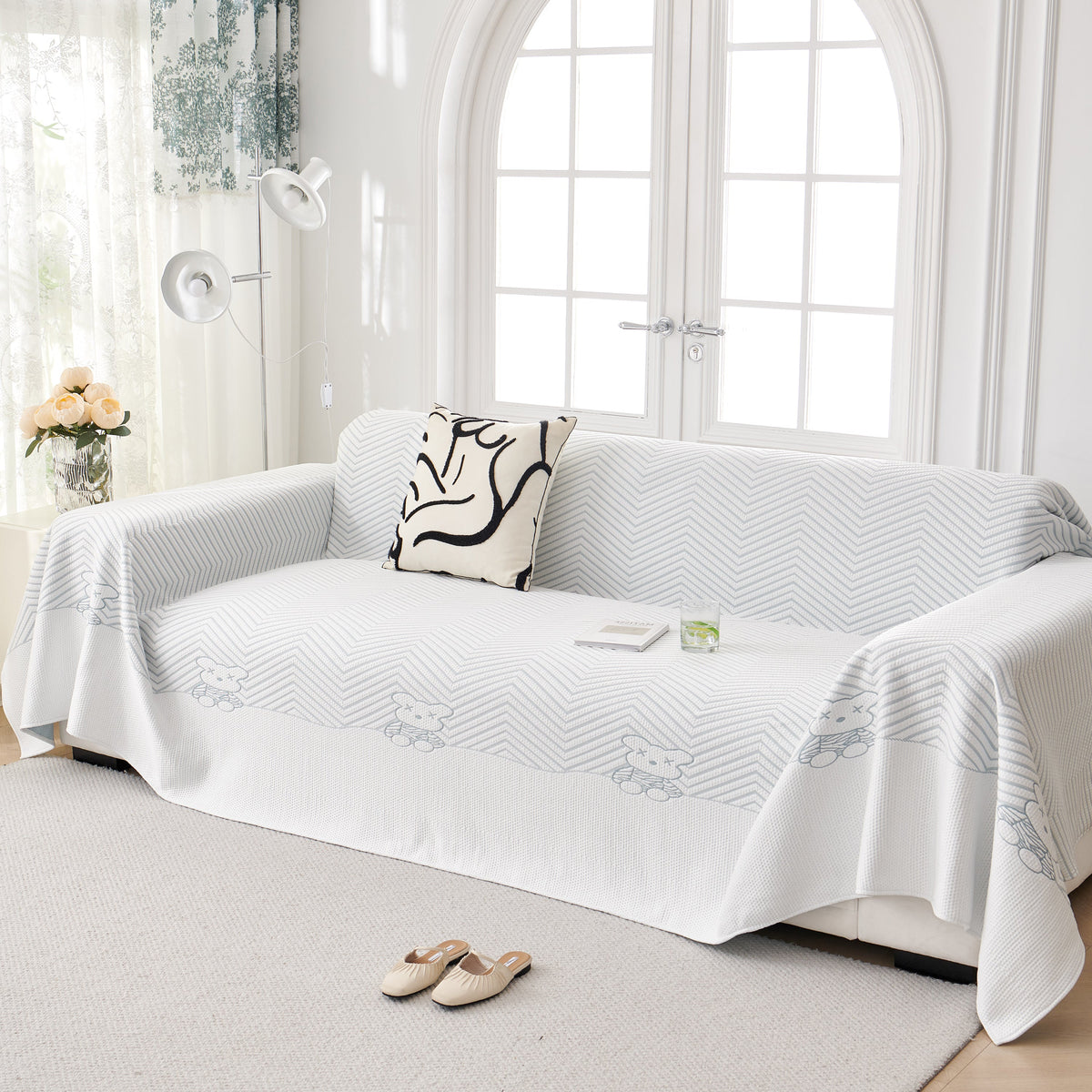 Cool Summer Blanket for Couches Soft Comfy Lightweight Cooling Sofa Blankets Cover