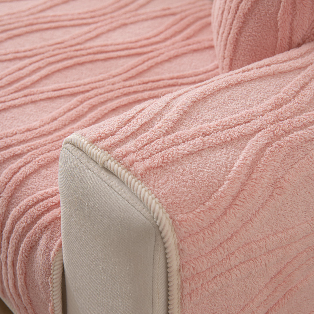 Winter Thickened Non-slip Blanket, Three-Dimensional Embossed Cotton Velvet Sofa Cover