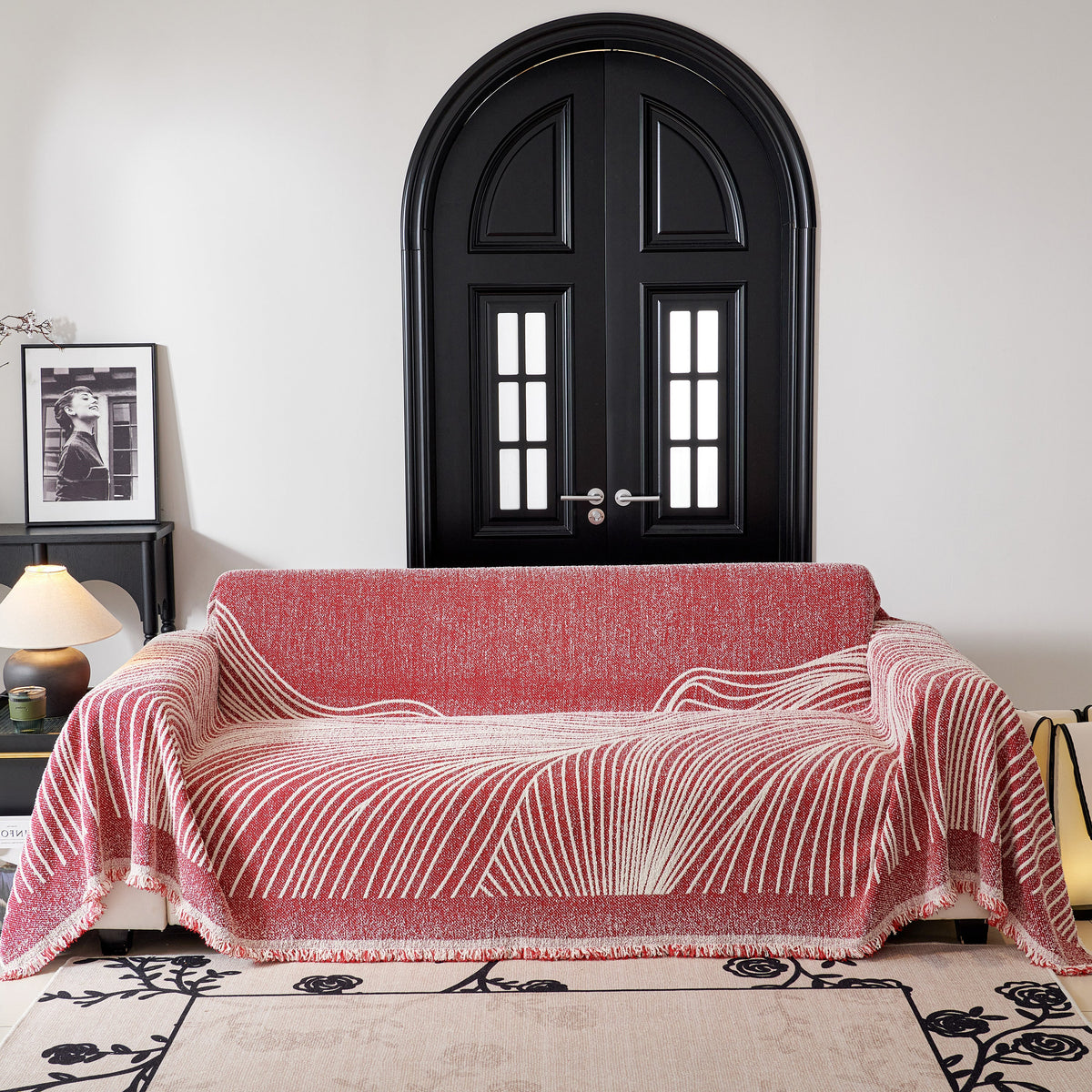 Cozy Striped Sofa Throw Blanket L Shaped Sectional Couch Covers Luxury Throws for Sofas
