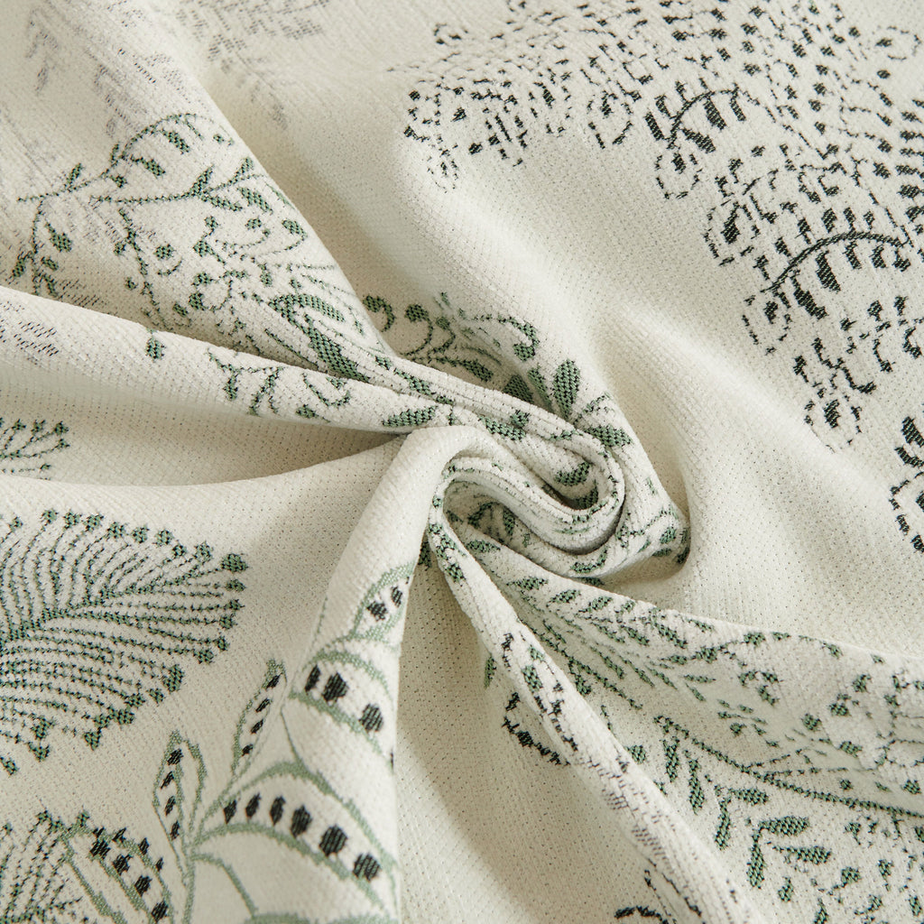 Farmhouse Ruffled Lace Sofa Slipcover Vintage Furniture Protector with Botanical Print
