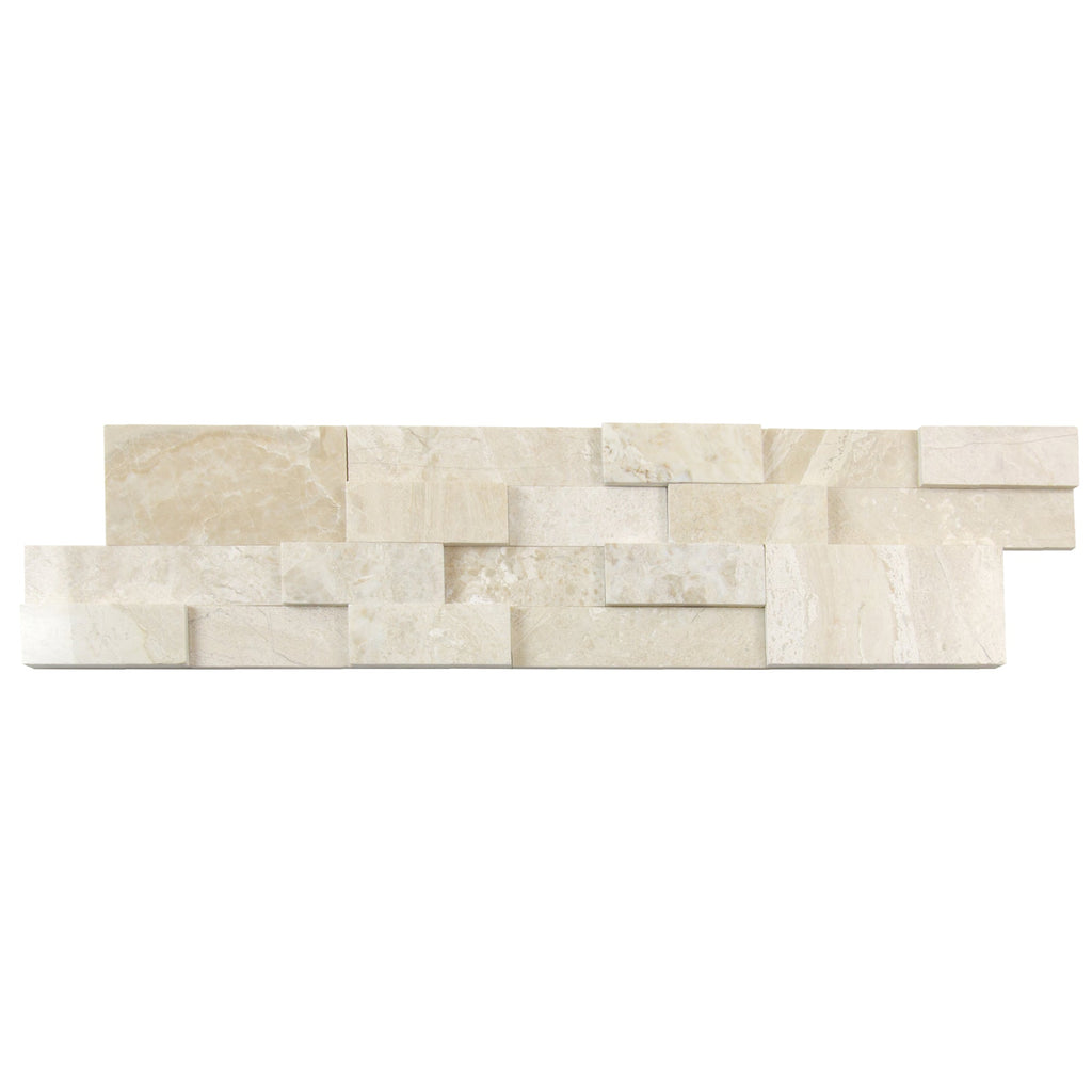 Diana Royal Ledger 3D Panel 6"x24" Honed Natural Marble Wall Tile - Full Truckload