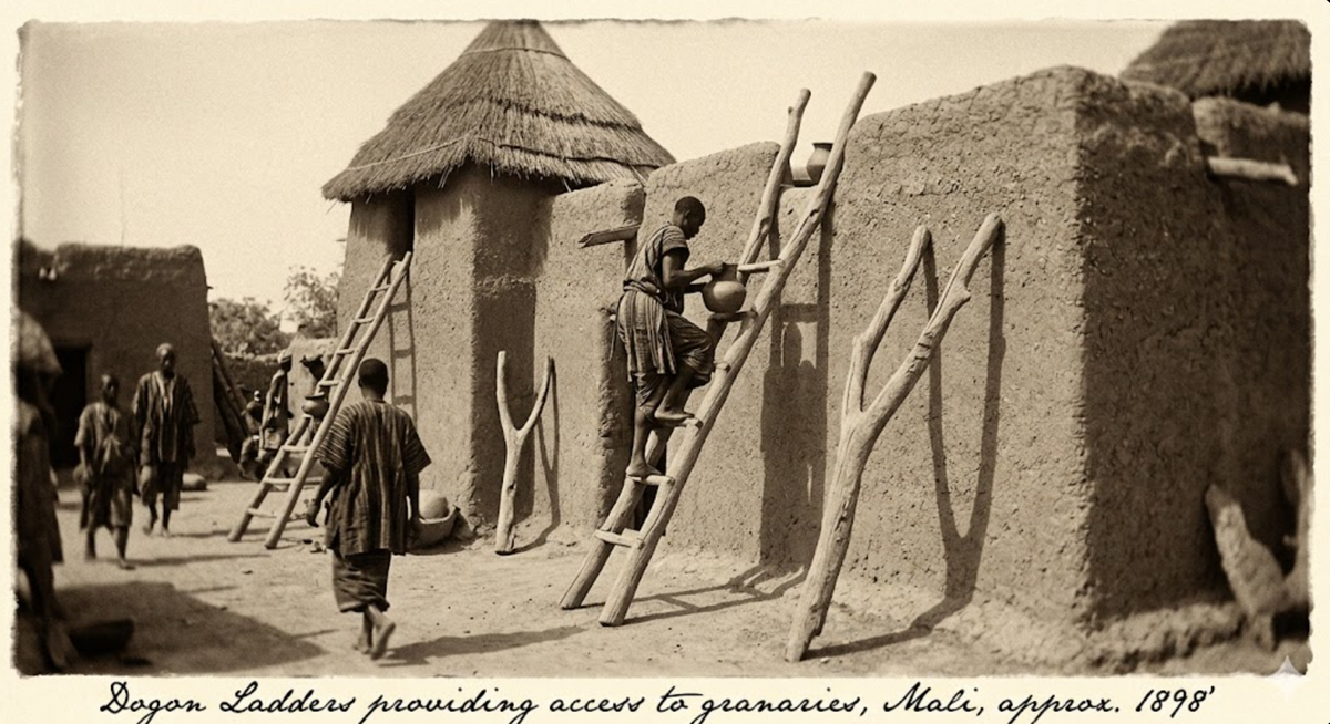 Bandiaggara Pillar, Antique African Ladder