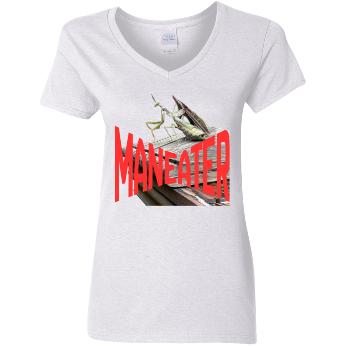 MANEATER Ladies' V-Neck T-Shirt