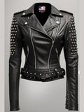Ella Women Real Black Leather Jacket