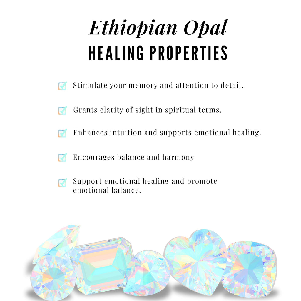 1.6 Carat Ethiopian Opal Engagement Ring for Women