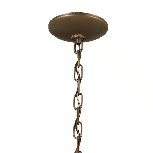 Open Box KICHLER Opal 2-Light Character Bronze Vintage Globe Kitchen Pendant Hanging Light with Opal Glass