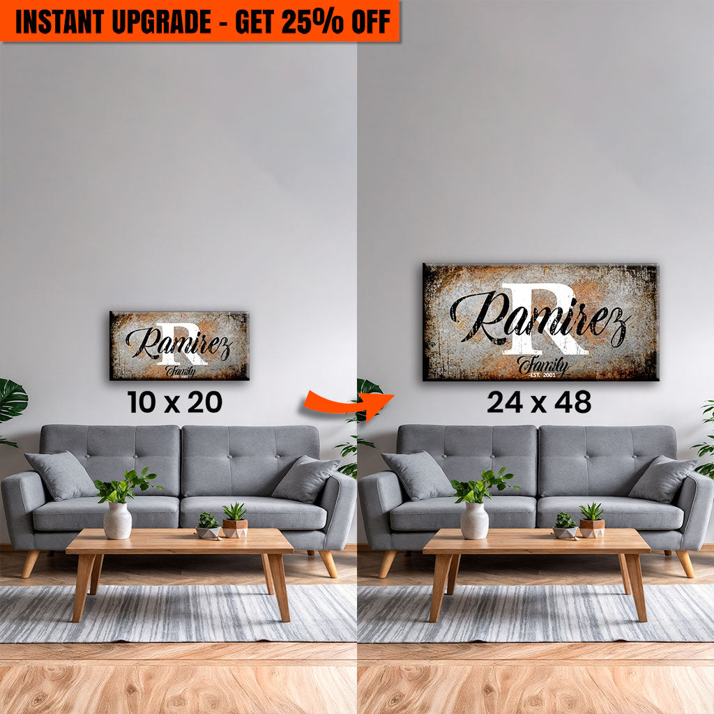 Upgrade Your 20x10 Inches 'Family' (Style 3) Canvas To 48x24 Inches