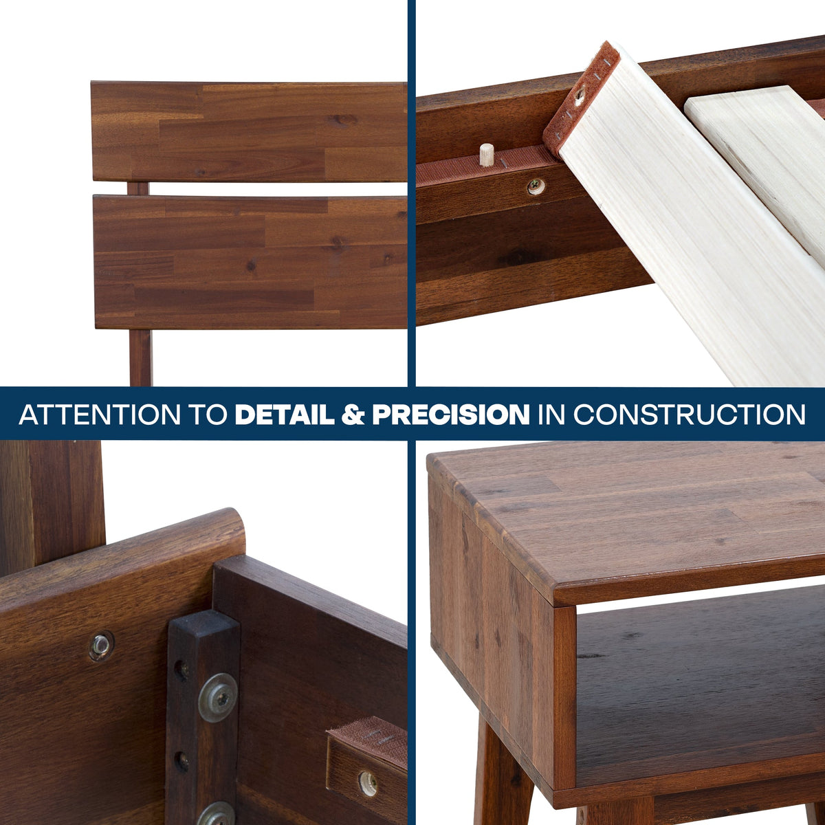 Aurora Solid Wood Bed Frame