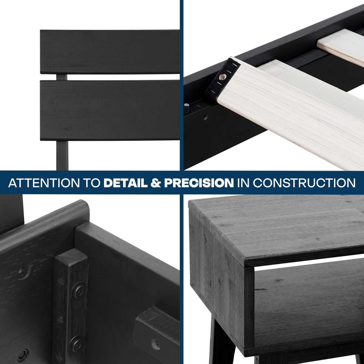 Aurora Solid Wood Bed Frame