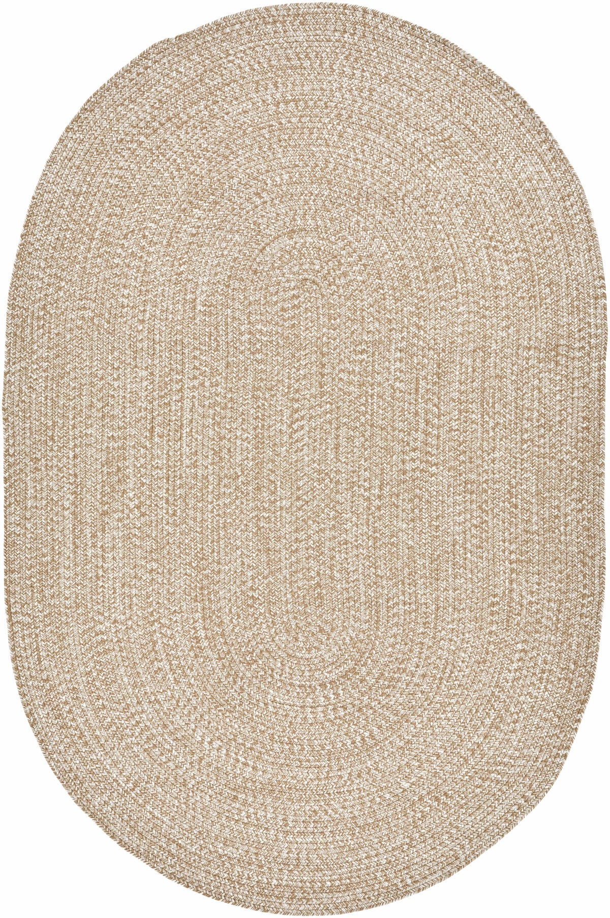 Cream Braided Faux Jute Outdoor Rug