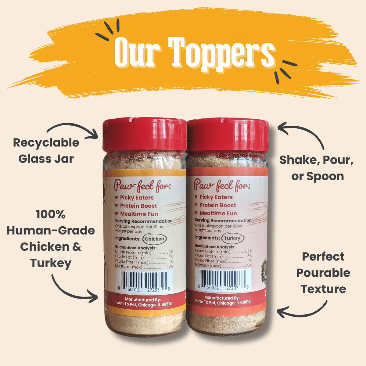 Chicken & Turkey Dog Food Topper Bundle