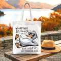 Chill Duck Life Quote Tote Bag, Sarcastic Gift Shopper for Cool People