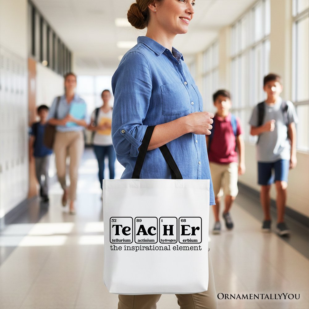 Teacher The Inspirational Element Tote Bag, Periodic Table Appreciation Gift Shopper