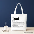 Dad Definition Canvas Tote Bag, Funny Fathers Day Gift Shopper