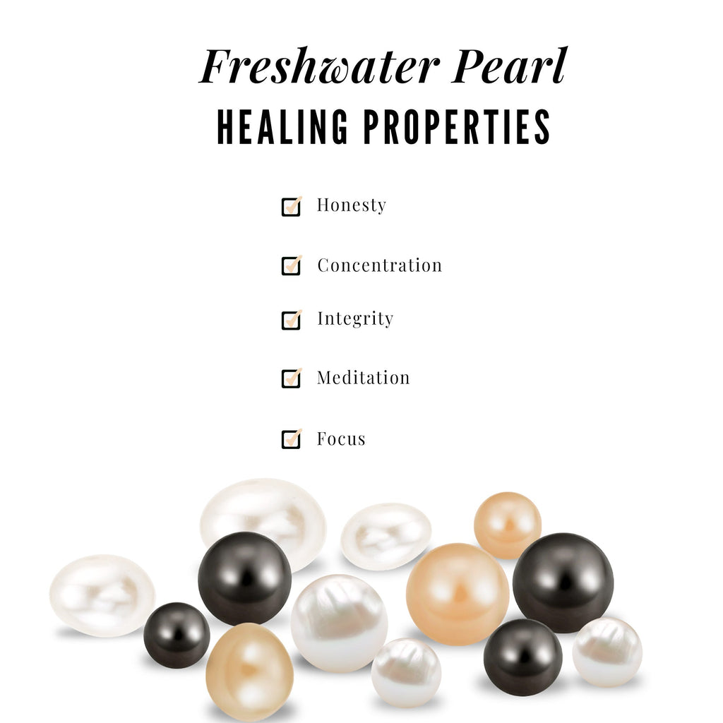 Freshwater Pearl Solitaire Celestial Earring with Enamel