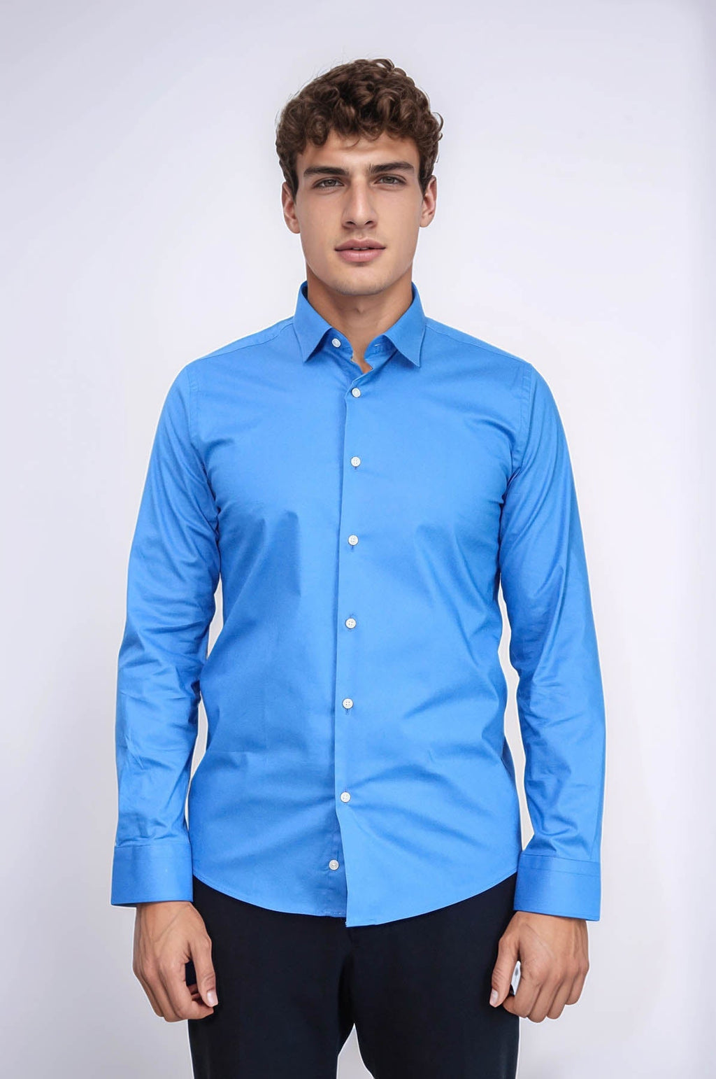 Blue Slim Fit Men's Shirt | Wessi