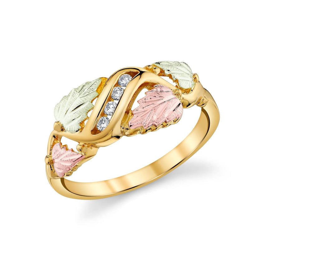 Four Diamond - Black Hills Gold Ladies Ring