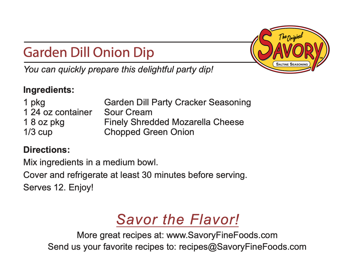 Savory Party Cracker Seasonings