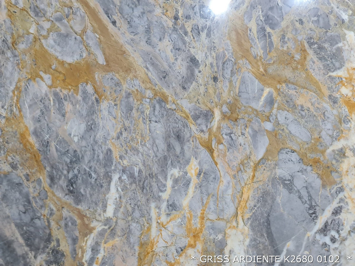 Gris Ardiente Gray Bookmatching Marble Slabs Polished - Full Truckload