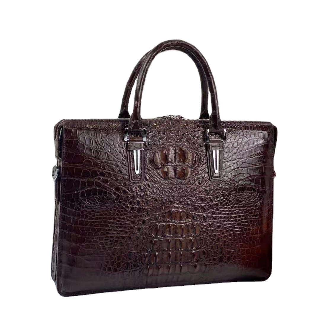 Crocodile Business Bags Crocodile Bone Skin Briefcase Men's