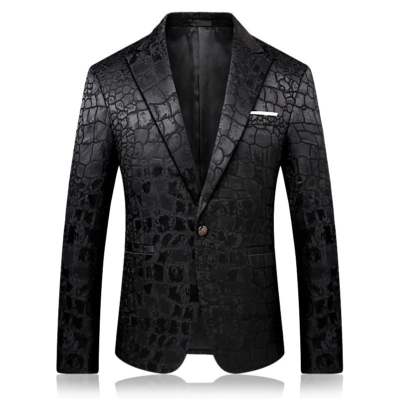 Blazers Slim Fitted Dress Suit Black Jacket Men's