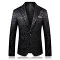 Blazers Slim Fitted Dress Suit Black Jacket Men's