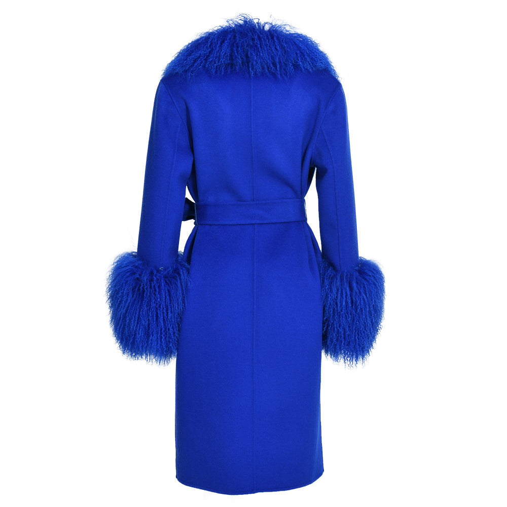 Cashmere Coat with Mongolian Sheep Fur