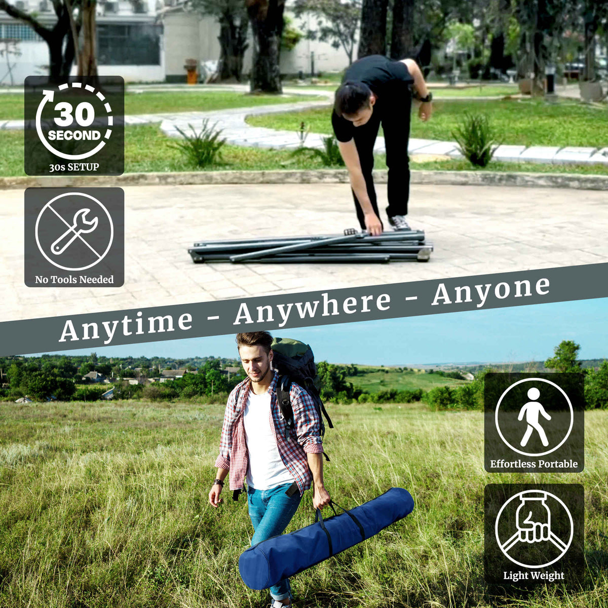 Tranquillo Universal Hammock with Medium Size Stands for Ultimate Relaxation - Ideal Universal Hammock Stands - Medium Size