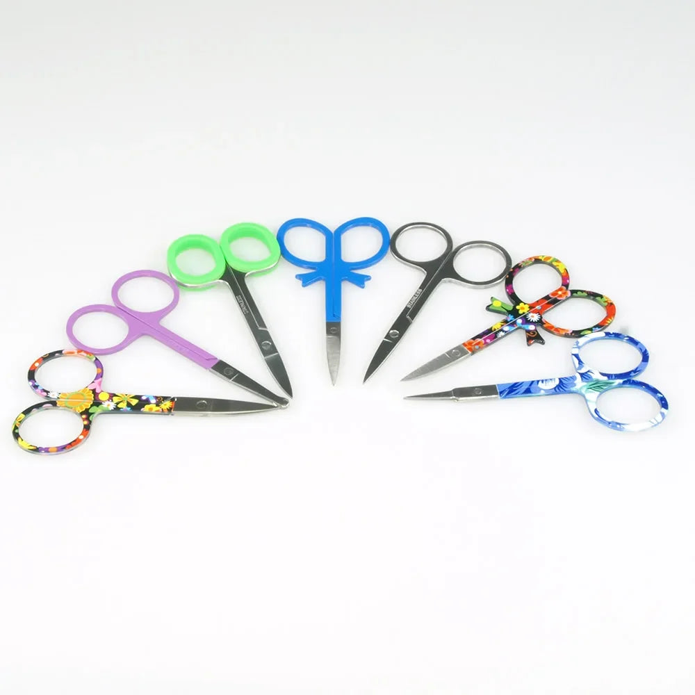 1pcs Professional Mix style Muti. Nail Scissor Manicure For Nails Eyebrow Nose Eyelash Cuticle Scissors Curved