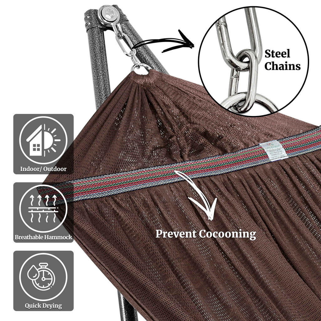 Tranquillo Universal Hammock with Medium Size Stands for Ultimate Relaxation - Ideal Universal Hammock Stands - Medium Size