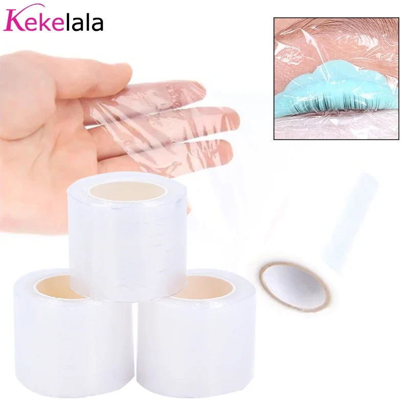 200m/Roll Clear Makeup Film Lip Eyebrow Tattoo Wrap Cover Eyelash Extension Glue Remover Lash Perm Lifting Film Microblade Tool