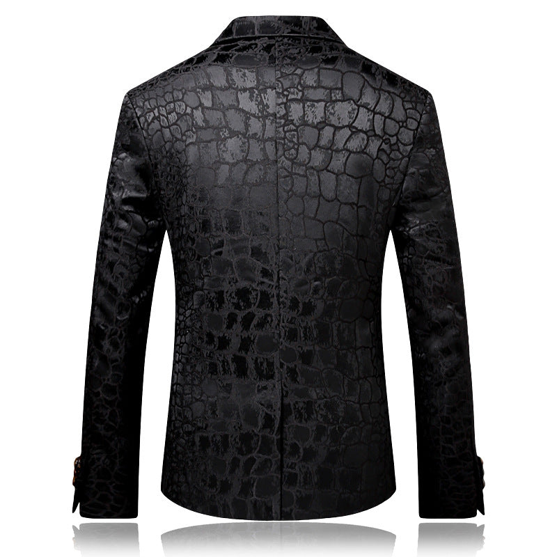 Blazers Slim Fitted Dress Suit Black Jacket Men's