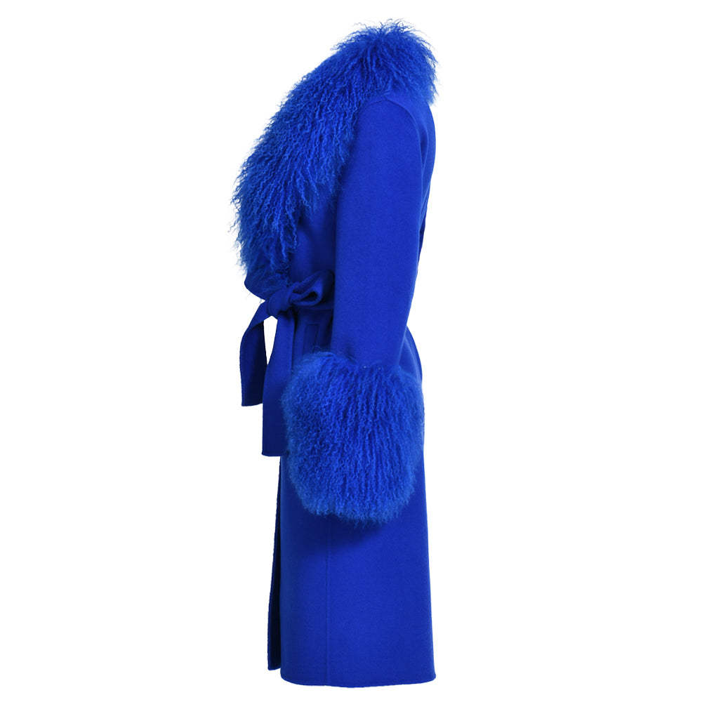 Cashmere Coat with Mongolian Sheep Fur