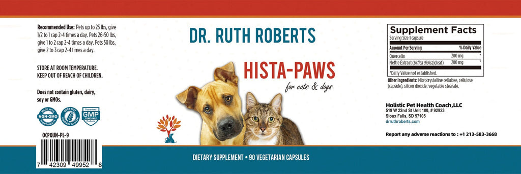 PRE-ORDER Hista Paws with Quercetin for Dogs and Cats
