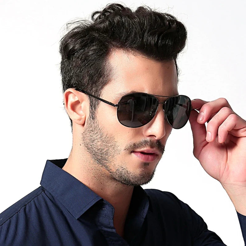 VIVIBEE Classic Men Aviation Polarized Metal Frame Sunglasses Black Women Pilot Style UV400 Sun Glasses 2026 Shades