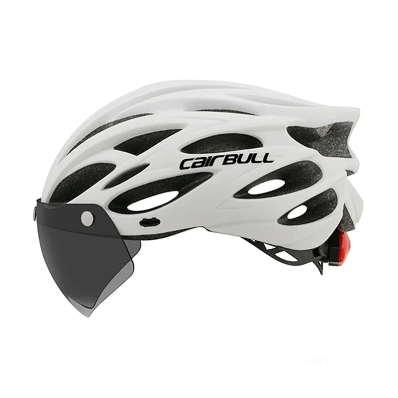 Visored Bike Helmet with LED Light