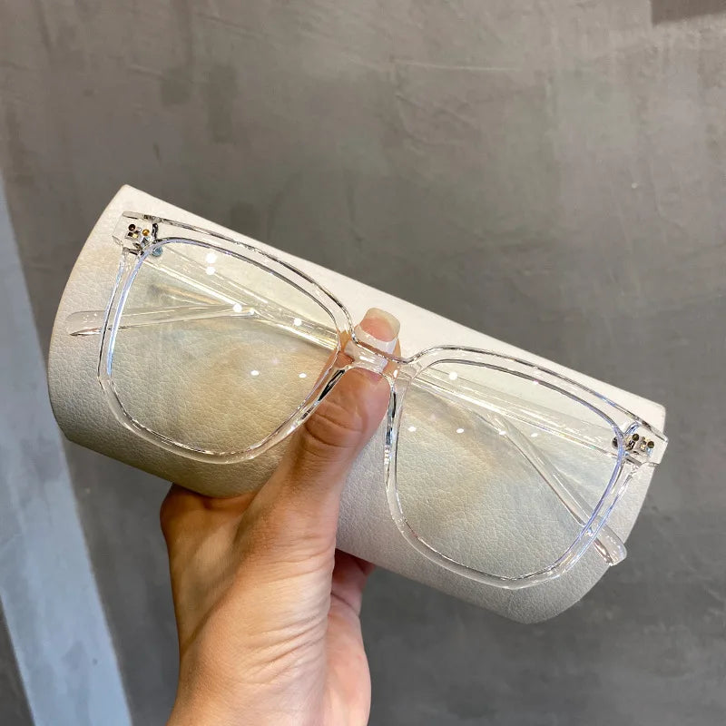 Transparent Computer Glasses Frame Women Men Anti Blue Light square Eyewear Blocking Glasses Optical Spectacle Eyeglass