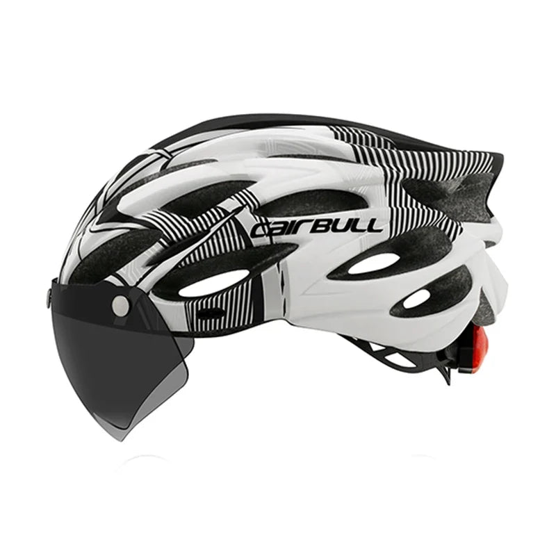 Visored Bike Helmet with LED Light