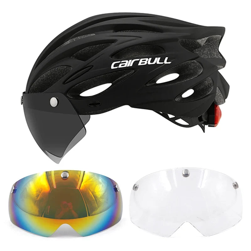 Visored Bike Helmet with LED Light