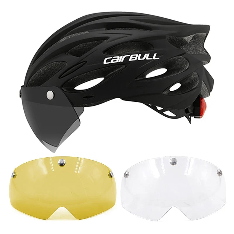 Visored Bike Helmet with LED Light