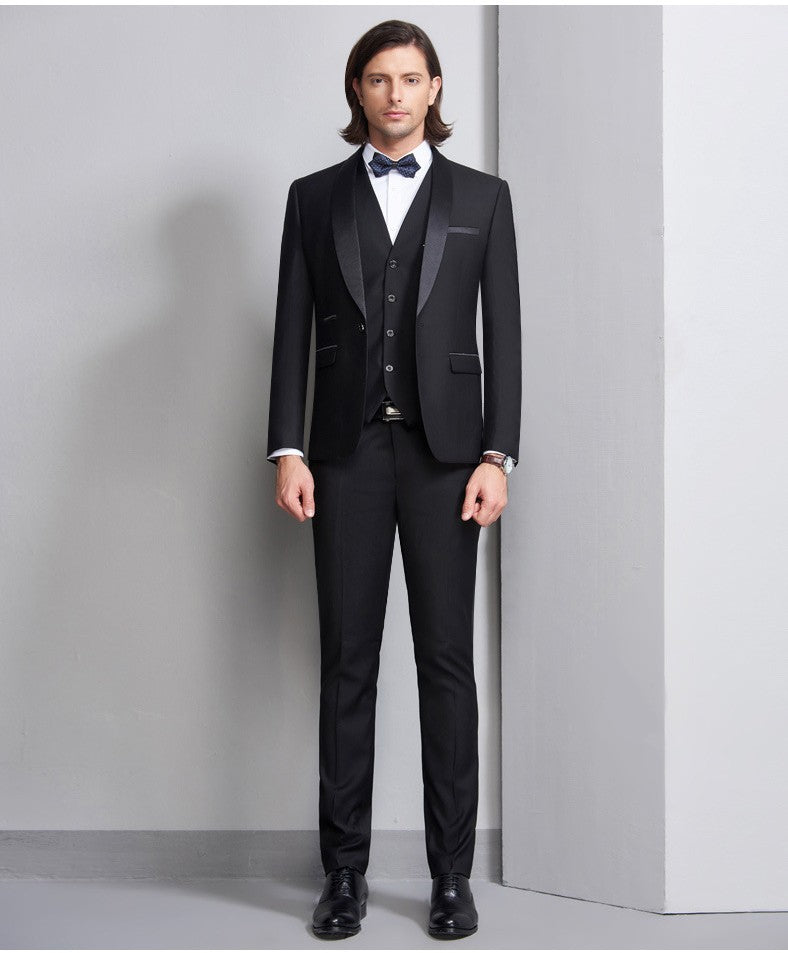 3 Piece Suit Jacket Coat Pants & Vest  Formal Slim Fit Men's