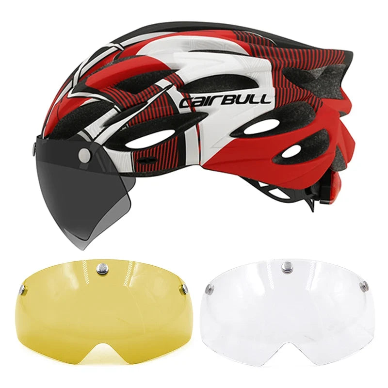 Visored Bike Helmet with LED Light