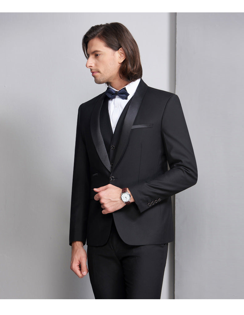 3 Piece Suit Jacket Coat Pants & Vest  Formal Slim Fit Men's