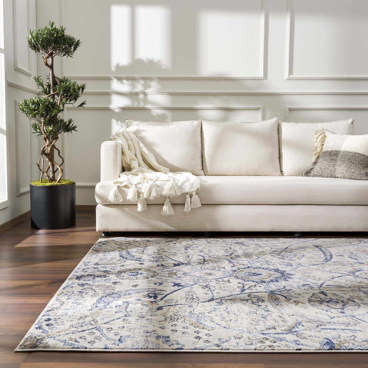 Georgiana Blue & Beige Oushak Rug